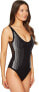 La Perla 166699 Womens Pearls Fall Side One-Piece Swimsuit Black Size 32B