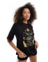 Never Fully Dressed Running Wild t-shirt co-ord in black