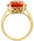 ფოტო #4 პროდუქტის EFFY® Citrine (6-1/10 ct.t.w.) & Diamond (1/10 ct. t.w.) Halo Ring in 14k Gold