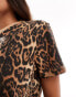 ASOS DESIGN ultimate t-shirt with crew neck in leopard print