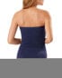 Фото #2 товара Tommy Bahama Pearl Shirred Bandeau One-Piece Swimsuit in Navy, Size 12