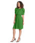 Фото #3 товара Petite Caterpillar-Sleeve Jewel-Neck Dress
