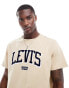 Levi's varsity logo relaxed fit t-shirt in beige