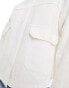 Stradivarius utility shacket in white