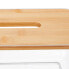 Фото #7 товара Хранение вещей Relaxdays прозрачная коробка для полотенец с бамбуковой крышкой