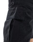 Another Influence cotton twill cargo shorts in black