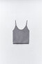 Polyamide stretch bodycon crop top