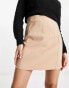 Фото #4 товара Miss Selfridge high waist mini skirt in stone