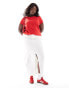 Фото #3 товара Yours 2 pack t-shirt in white & tomato red