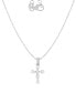 Фото #1 товара Macy's children's Imitation Pearl Cross Pendant Necklace, 13" + 2" extender