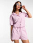 Фото #4 товара Esmee Exclusive beach linen short sleeve shirt co-ord in lilac