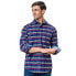 Фото #11 товара Men's Organic Long Sleeve Flannel Double Pocket Button Down Shirt