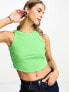 River Island racer crop top in green