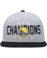 ფოტო #3 პროდუქტის Men's Gray, Black Golden State Warriors Hardwood Classics 2015 NBA Champions Snapback Hat