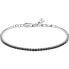 Stylish silver bracelet with zircons Tennis SATT14