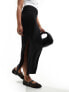Фото #1 товара Stradivarius STR midi skirt with side split in black