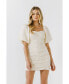 ფოტო #3 პროდუქტის Women's Textured Off-The-Shoulder Dress