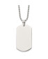 Фото #1 товара Stainless Steel Polished Dog Tag on a Ball Chain Necklace