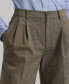 ფოტო #3 პროდუქტის Women's Glen Check Straight-Leg Pants