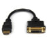 Фото #2 товара StarTech.com 8in HDMI to DVI-D Video Cable Adapter - HDMI Male to DVI Female - 0.2 m - HDMI - DVI-D - Male - Male - Straight