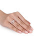 Фото #2 товара Кольцо Macy's Diamond Halo Bridal Set 3/4 ct. 14k Rose Gold