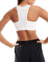 Фото #2 товара New Balance Athletics medium support sleek sports bra in white