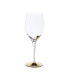 Set of 6 Water Glasses with Gold Tone Reflection
