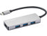 Фото #2 товара SANDBERG USB-C Hub 1xUSB3.0+3x2.0 SAVER - USB 3.2 Gen 1 (3.1 Gen 1) Type-C - USB 2.0 - USB 3.2 Gen 1 (3.1 Gen 1) Type-A - 5000 Mbit/s - Grey - Aluminium - USB