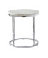 Фото #2 товара Steve Silver Echo 22" Round Marble and Chrome End Table