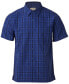 Men's Eldridge Classic Plaid Button-Up Short-Sleeve Shirt Twilight Blue Oliver Plaid, M - фото #5