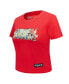 ფოტო #4 პროდუქტის Women's Peanuts Ly Sweet Baby Doll Cropped T-Shirt