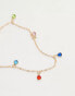 Фото #2 товара DesignB London colourful charm anklet in gold