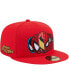 Фото #1 товара Men's Red Spider-Man Faces 59FIFTY Fitted Hat