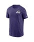Фото #4 товара Men's Purple Baltimore Ravens Blitz Essential T-shirt