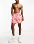 Hurley cannonball tiger swim shorts in pink