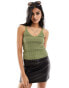 Фото #1 товара New Look knitted cami vest in khaki