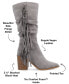 Фото #7 товара Women's Hartly Extra Wide Calf Western Fringe Boots