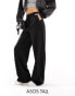 Фото #1 товара ASOS DESIGN Tall wide leg tailored dad trousers in black