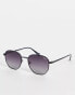 Фото #1 товара Quay Big Time round sunglasses with polarised lens in black