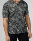 Men's Psychedelic Swirl Print Short Sleeve Shirt