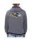 Фото #4 товара Куртка мужская G-III Sports by Carl Banks Baltimore Ravens фиолетовая/черная Convertible Full-Zip (разворачивающаяся) commemorative - реверсивная.