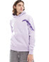 Фото #8 товара Bershka graphic back printed hoodie in purple