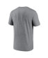 ფოტო #4 პროდუქტის Men's Heather Charcoal Las Vegas Raiders Legend Logo Performance T-shirt