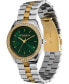 ფოტო #12 პროდუქტის Women's Bejeweled Two-Tone Stainless Steel Watch 34mm