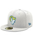 ფოტო #5 პროდუქტის Men's White Los Angeles Rams Omaha Ram Head 59FIFTY Fitted Hat