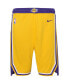ფოტო #1 პროდუქტის Big Boys Gold Los Angeles Lakers Icon Edition Mesh Performance Swingman Shorts