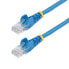 Фото #3 товара Cat5e Ethernet Patch Cable with Snagless RJ45 Connectors - 0.5 m - Blue - 0.5 m - Cat5e - U/UTP (UTP) - RJ-45 - RJ-45