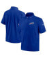 Men's Royal Buffalo Bills Sideline Coach Short Sleeve Hoodie Quarter-Zip Jacket