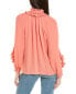 Фото #2 товара Ungaro Jenna Blouse Women's Pink Xs