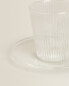 Borosilicate glass coffee cup and saucer